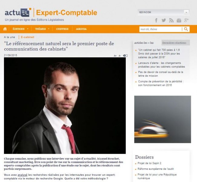 Interview Actuel Expert Comptable : "le Référencement Naturel Sera Le ...